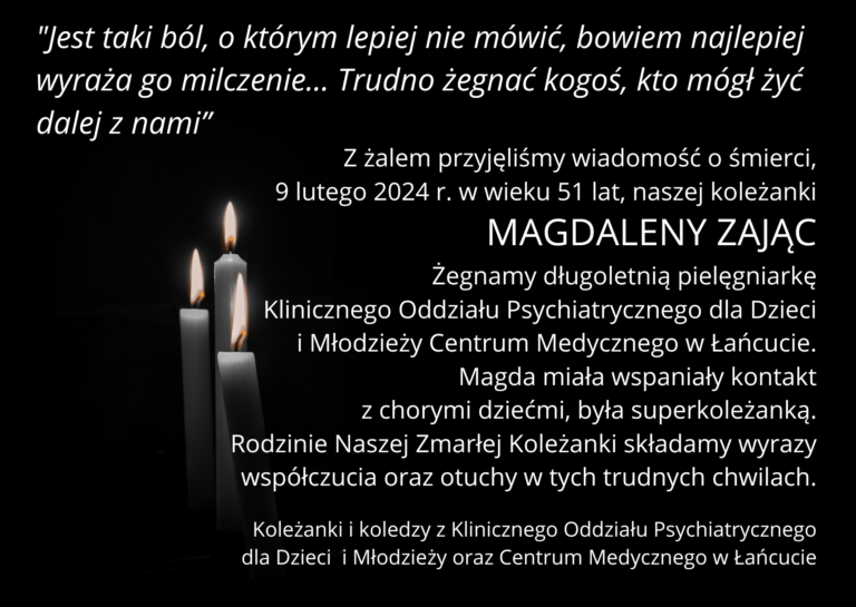 Magdalena Zając, kondolencje